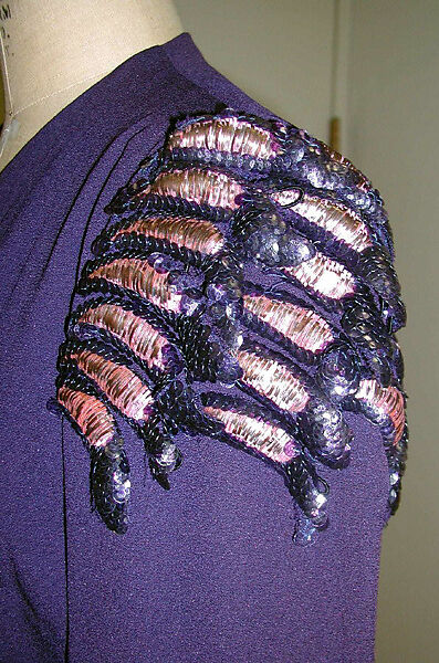 Evening jacket, Schiaparelli (French, founded 1927), rayon, plastic, metal, French