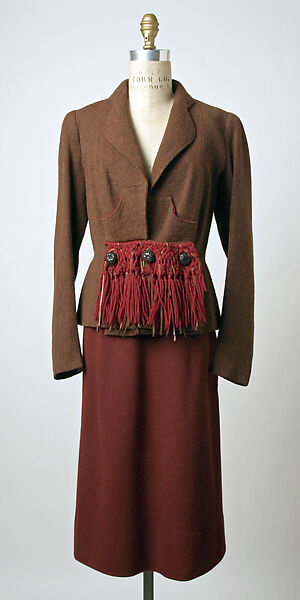 Jacket, Schiaparelli (French, founded 1927), wool, French 