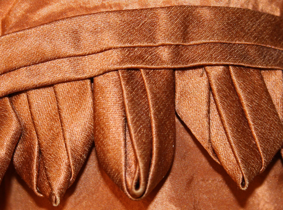 Visiting dress, silk, American