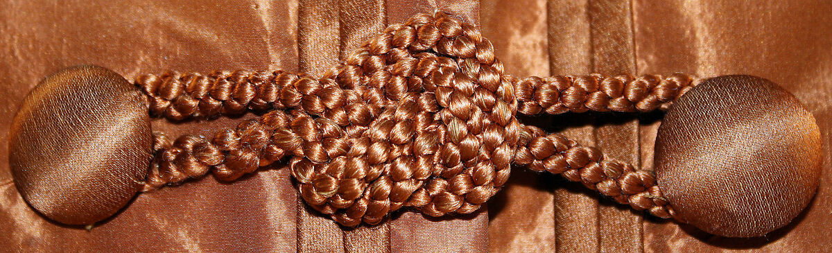 Visiting dress, silk, American