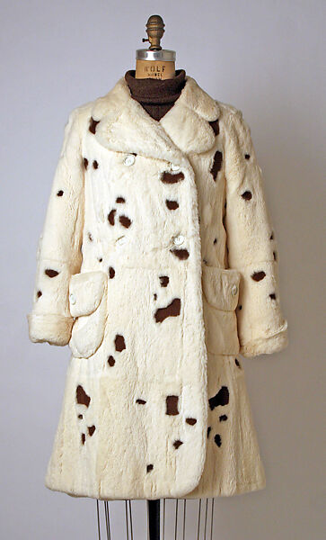 Ensemble, André Courrèges (French, Pau 1923–2016 Neuilly-sur-Seine), fur (rabbit), wool, French 