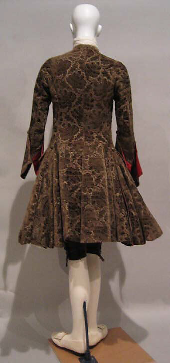 Ensemble, silk, metallic thread, British