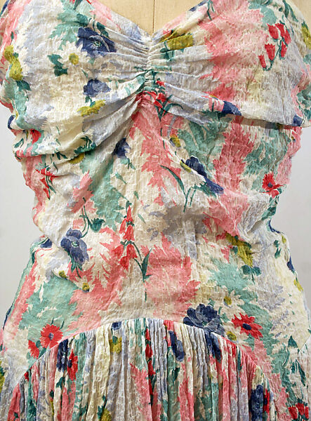 Dress, cotton, American