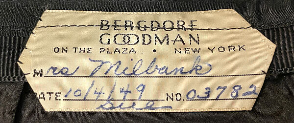 Suit, Bergdorf Goodman (American, founded 1899), (a) wool, silk; (b) silk; (c) wool, American