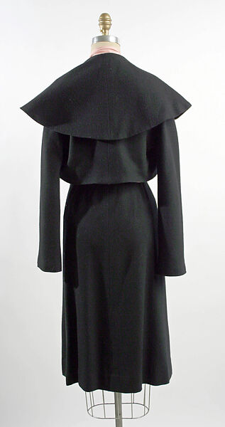 Suit, Bergdorf Goodman (American, founded 1899), (a) wool, silk; (b) silk; (c) wool, American