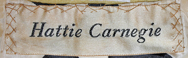 Evening dress, Hattie Carnegie, Inc. (American, 1918–1965), wool, silk, American