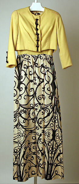 Evening dress, Hattie Carnegie, Inc. (American, 1918–1965), wool, silk, American 
