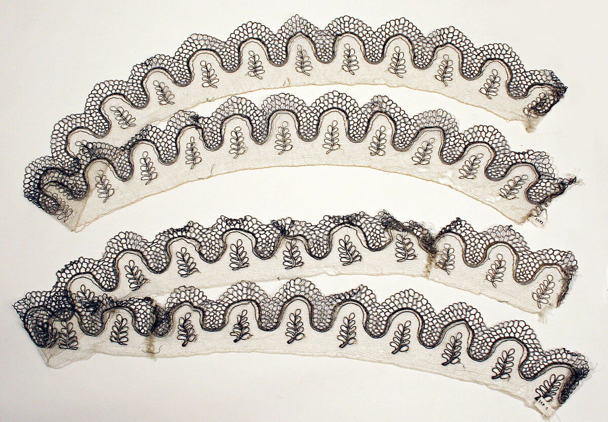 Robe à la française, (a) silk, metallic thread
(b) silk, cotton
(c) silk
(d,e) metallic thread, European