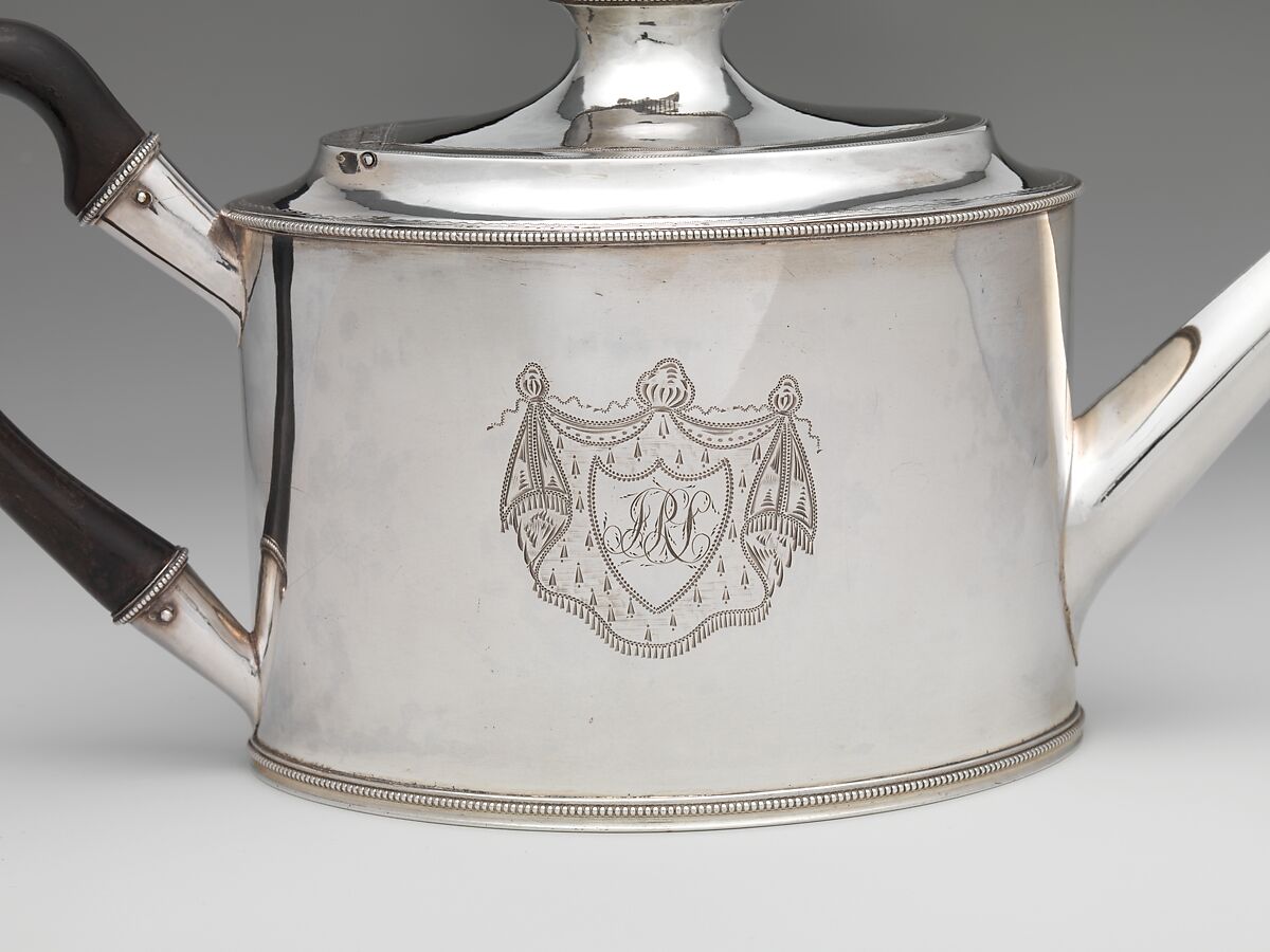 Teapot, Daniel Van Voorhis (1751–1824), Silver, American