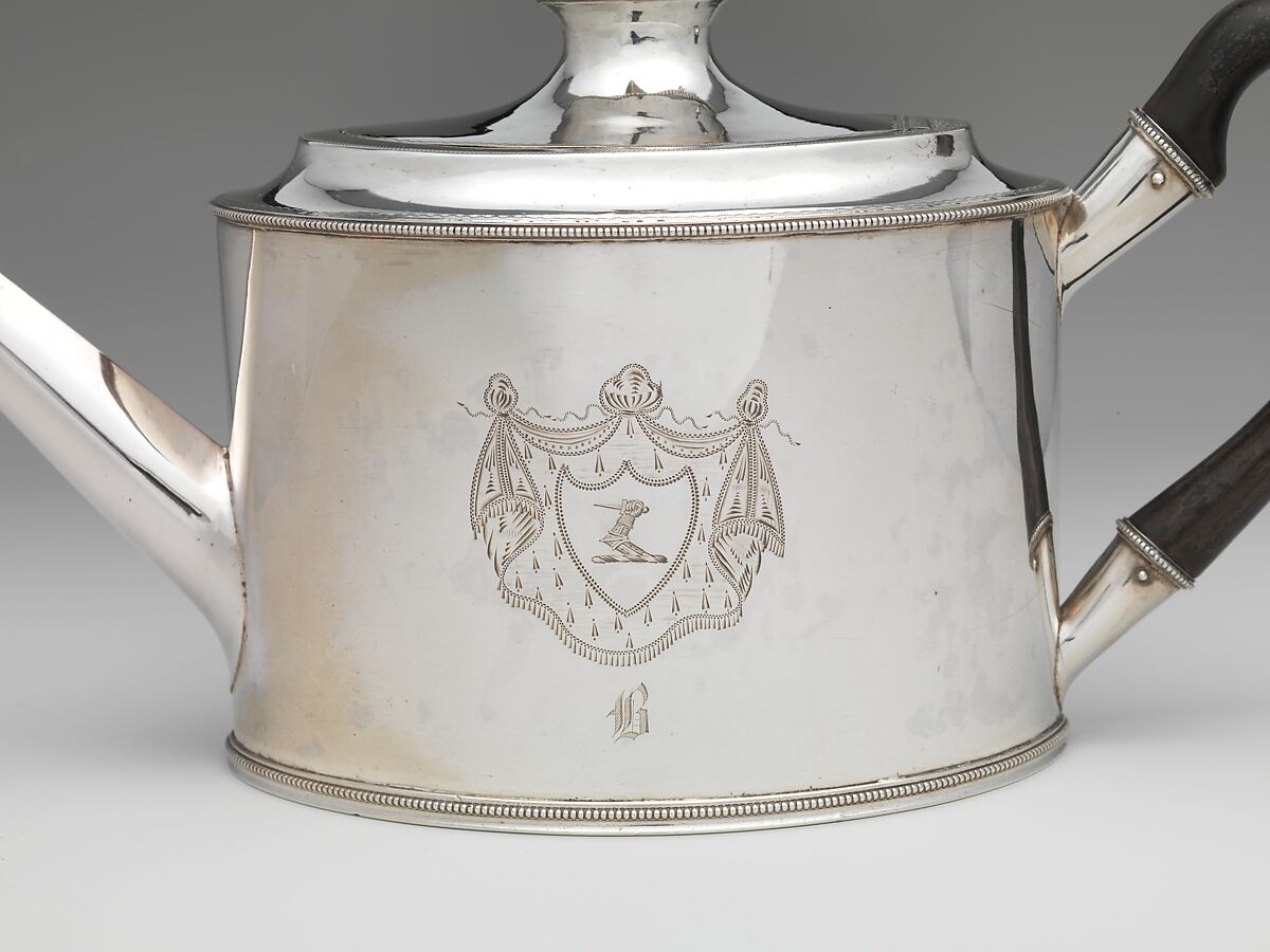 Teapot, Daniel Van Voorhis (1751–1824), Silver, American