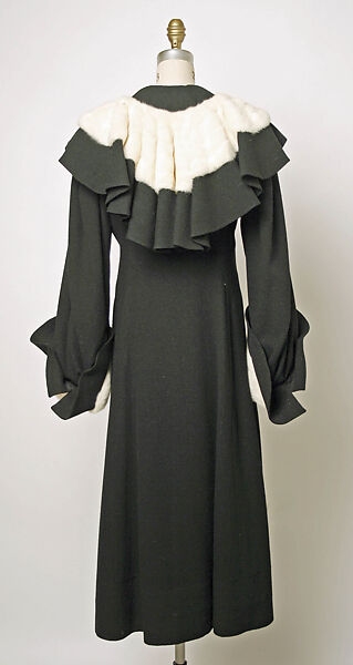 Coat, Attributed to House of Vionnet (French, active 1912–14; 1918–39), wool, fur, French