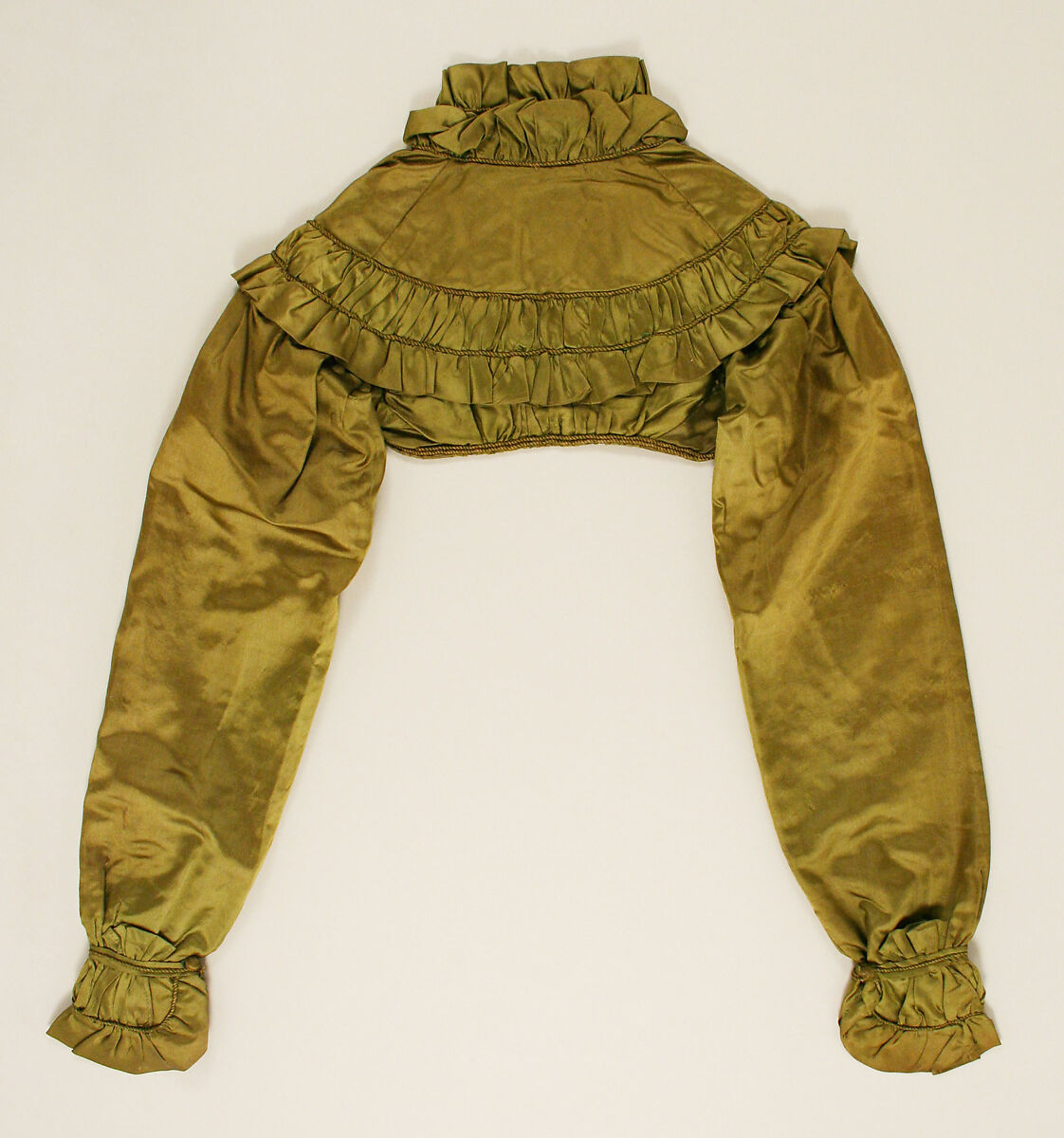 Spencer, silk, cotton, probably British