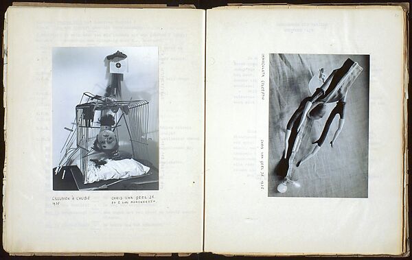 Spread with photographs of lost objects by Emiel van Moerkerken and Chris van Geel from De Schone Zakdoek (The Clean Kerchief ) 1, no. 8/9 (November–December 1941), Theo van Baaren  Dutch, Gelatin silver prints and ink on paper