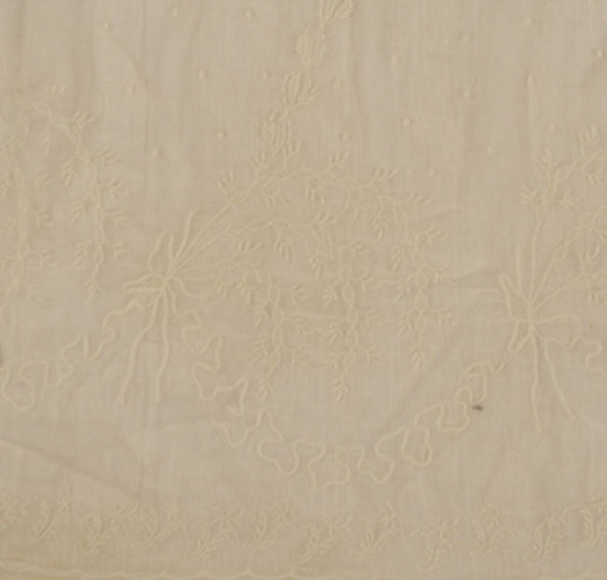 Wedding dress, a,b) mull, American