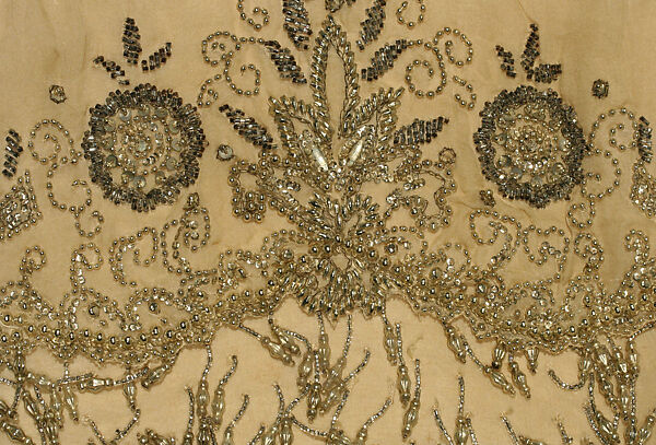 Evening dress, silk, British