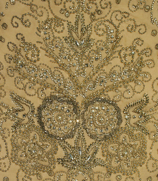 Evening dress, silk, British