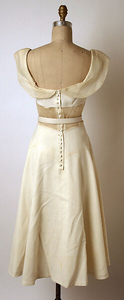 Evening dress, Madame Grès (Germaine Émilie Krebs) (French, Paris 1903–1993 Var region), (a) linen, cotton
(b) linen, leather, French