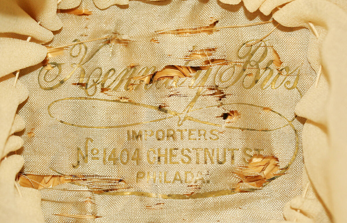 Bathing suit, Kennedy Bros., (a, b) wool
(c, d) cotton
(e) straw, American