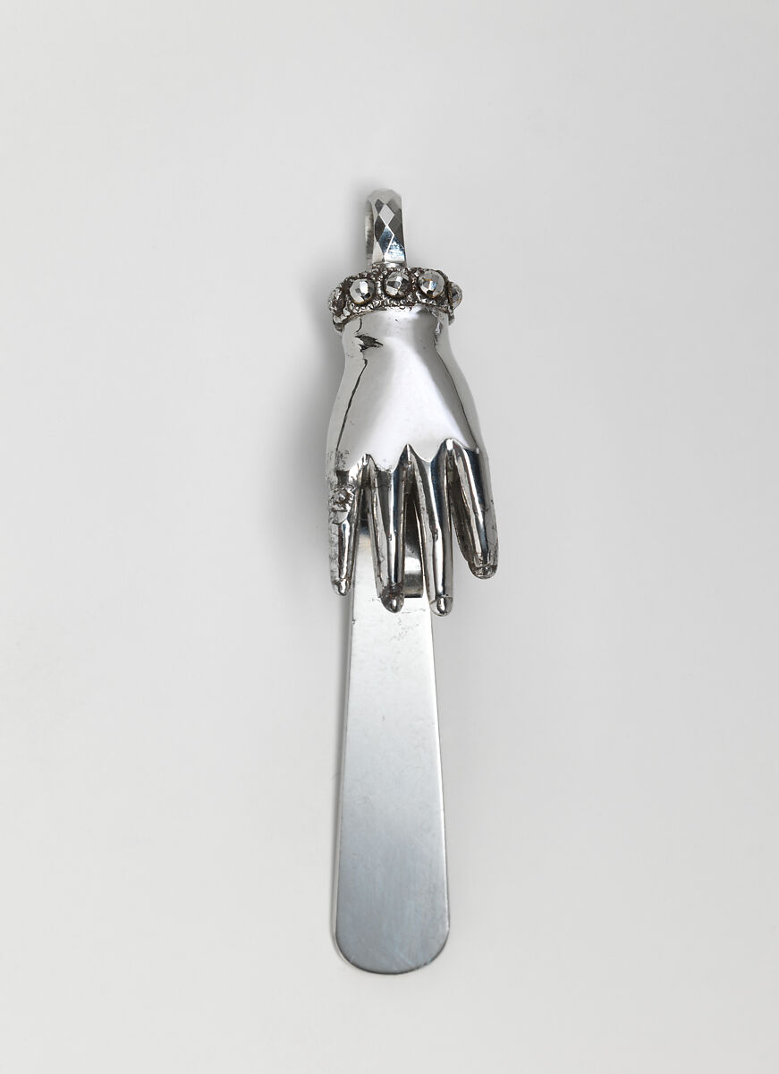 Fifteen-piece parure in leather case, Cut steel; red moroccan leather, gilt stamped, French