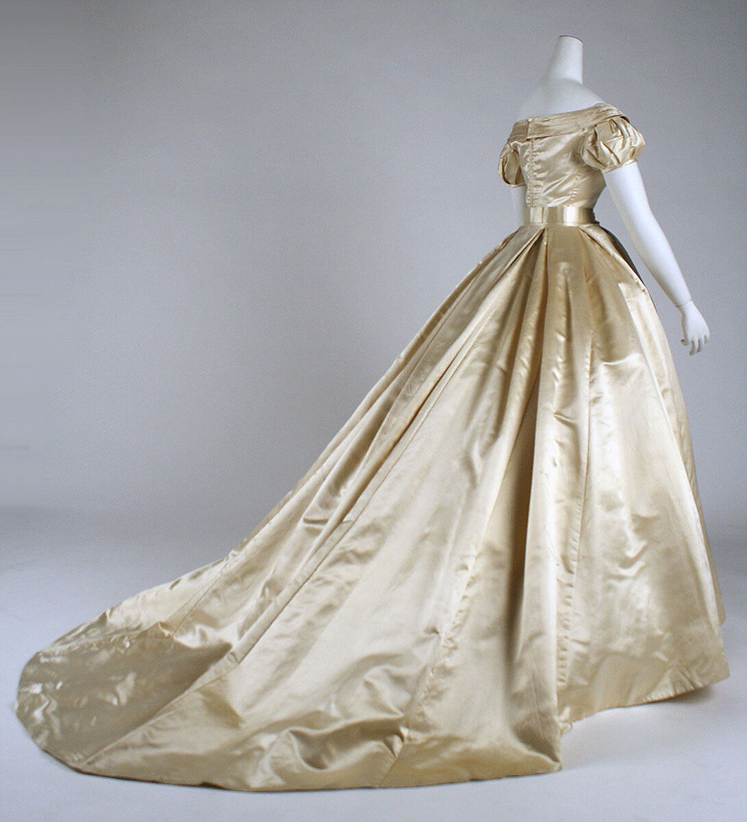 Wedding dress, silk, American