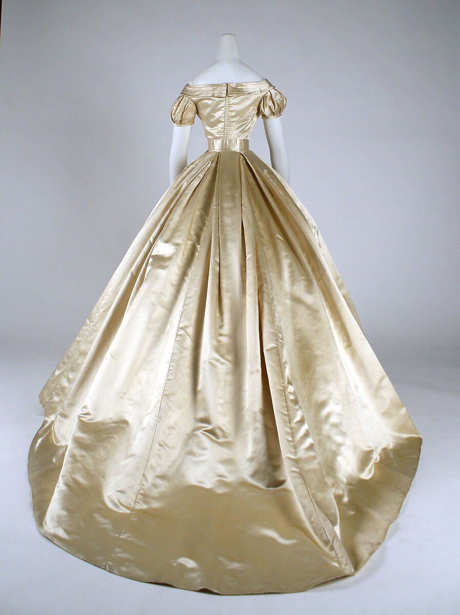 Wedding dress, silk, American