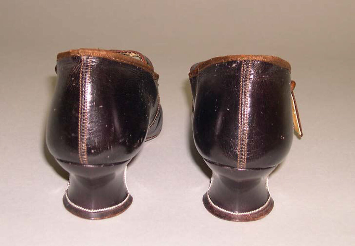 Shoes, leather, silk, glass, American or European