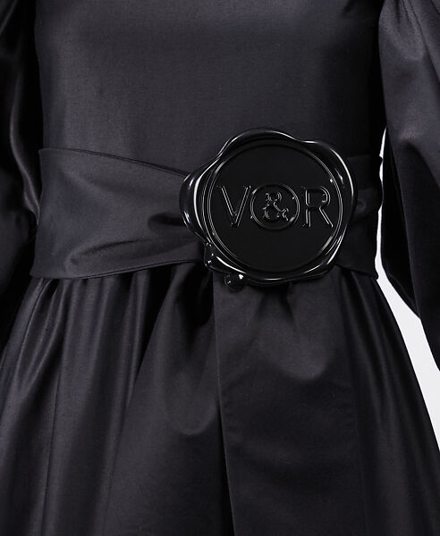 Dress, Viktor &amp; Rolf (Dutch, founded 1993), (a) silk, synthetic fiber, metal; (b) silk; (c) plastic, metal; (d) plastic, Dutch