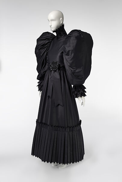 Dress, Viktor &amp; Rolf (Dutch, founded 1993), (a) silk, synthetic fiber, metal; (b) silk; (c) plastic, metal; (d) plastic, Dutch