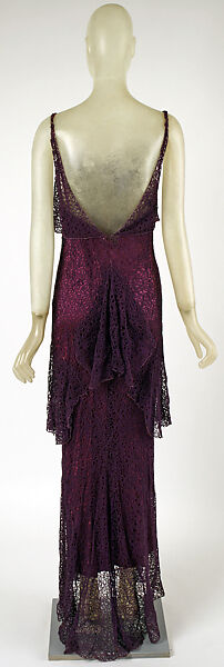 Evening dress, House of Vionnet (French, active 1912–14; 1918–39), (a) silk, cotton
(b) silk, French