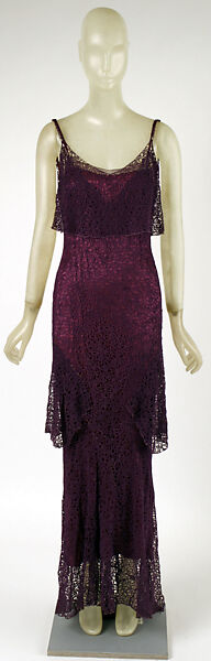 Evening dress, Madeleine Vionnet (French, Chilleurs-aux-Bois 1876–1975 Paris), (a) silk, cotton
(b) silk, French 