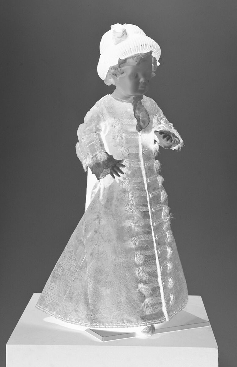 Dress, silk, metal thread, French