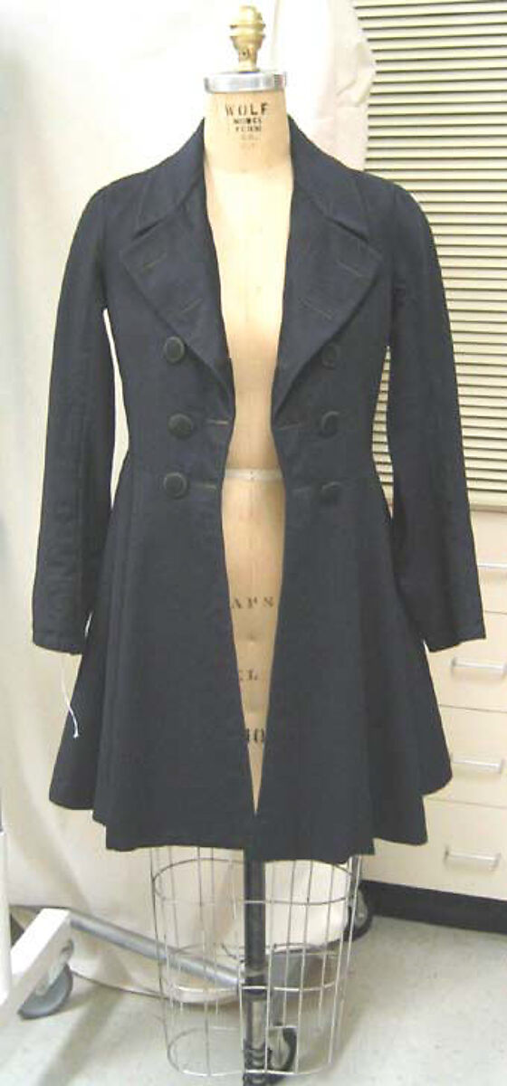 Frock coat, wool, American