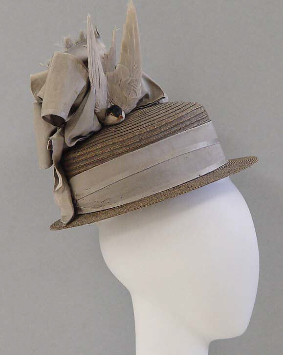 Hat, H. O&#39;Neill &amp; Co. (American, New York), straw, silk, American 