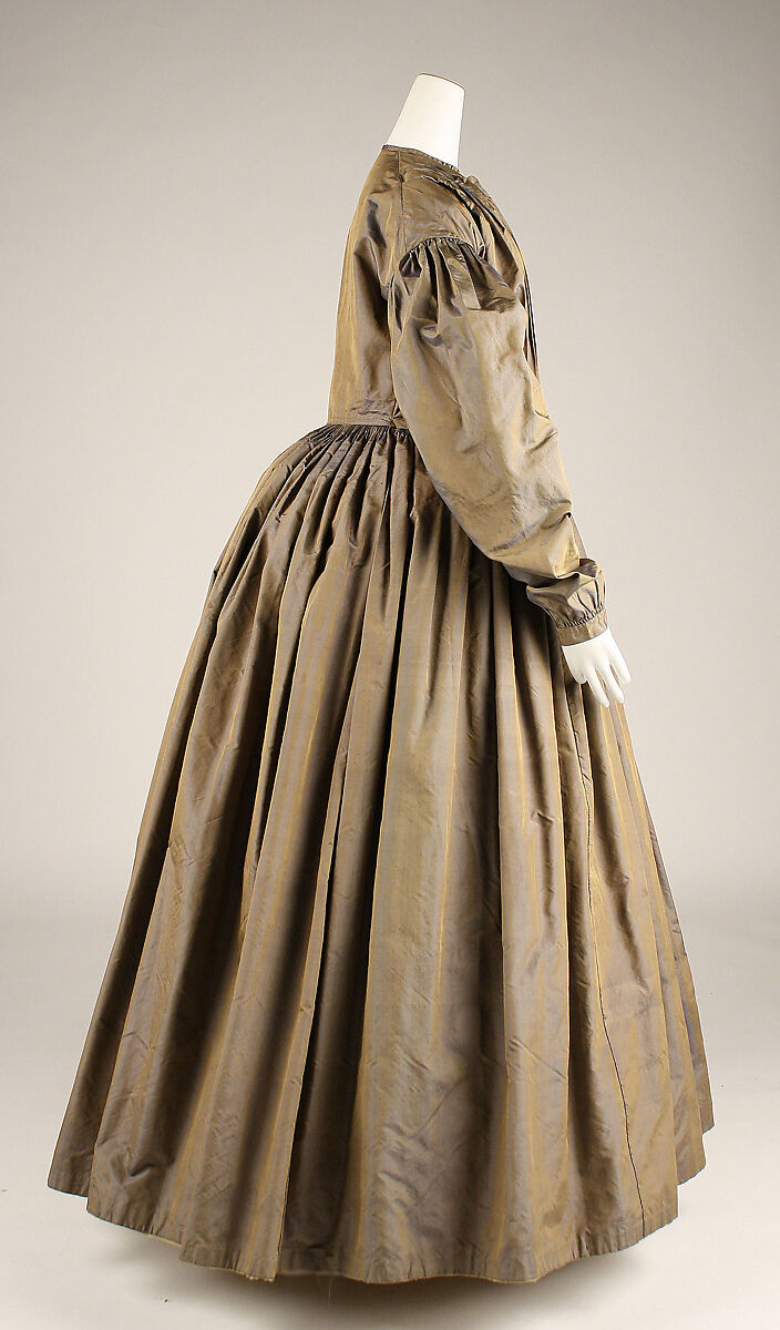 Dress, silk, American