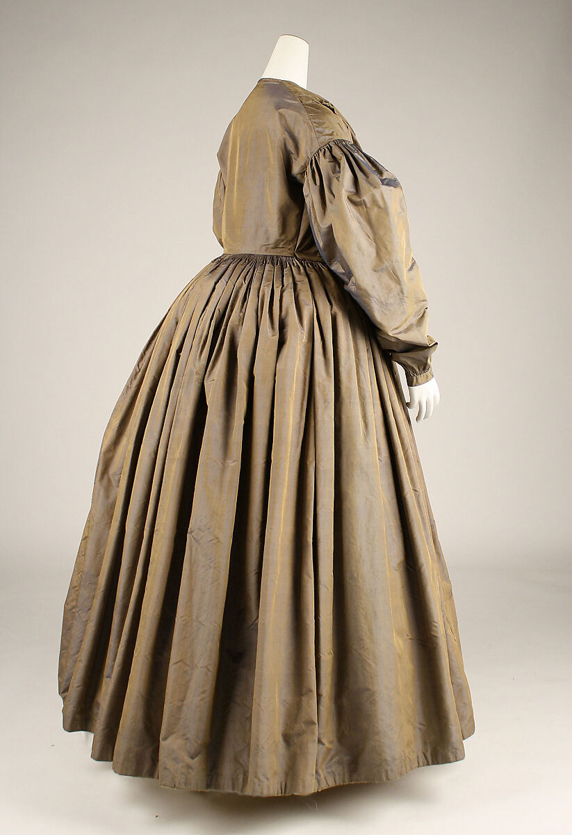 Dress, silk, American