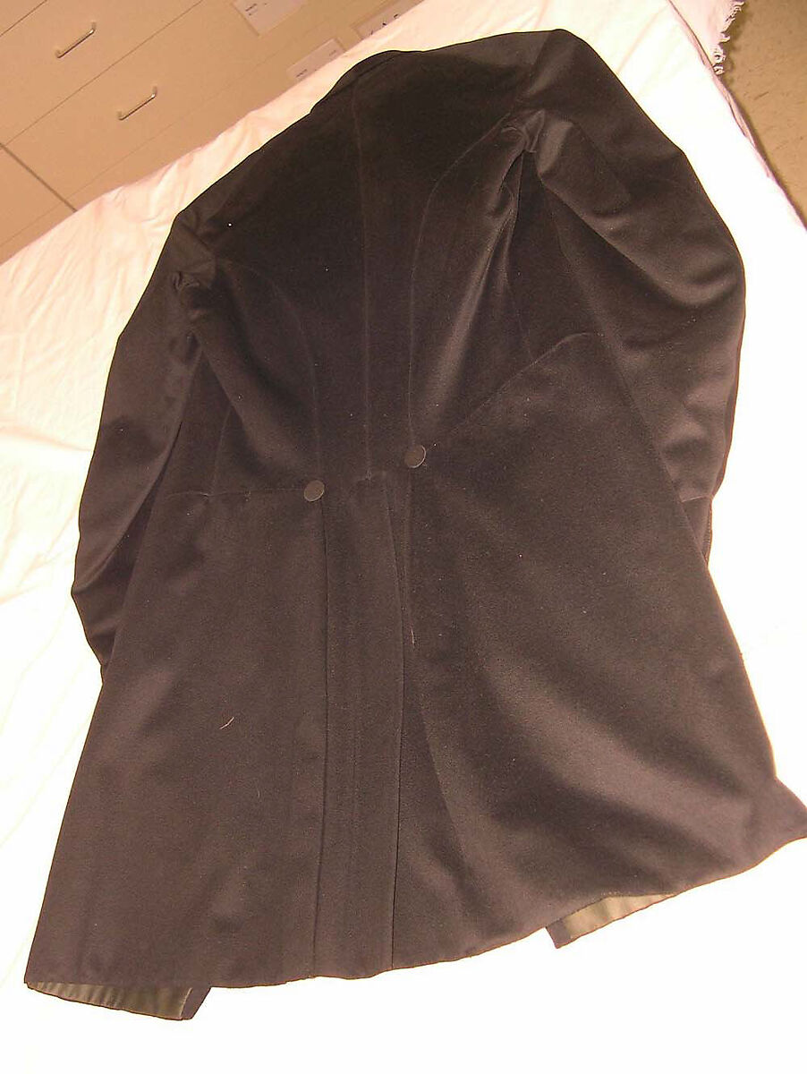 Wedding suit, (a) Byram &amp; Son (American), (a, c) wool
(b) silk, cotton, American