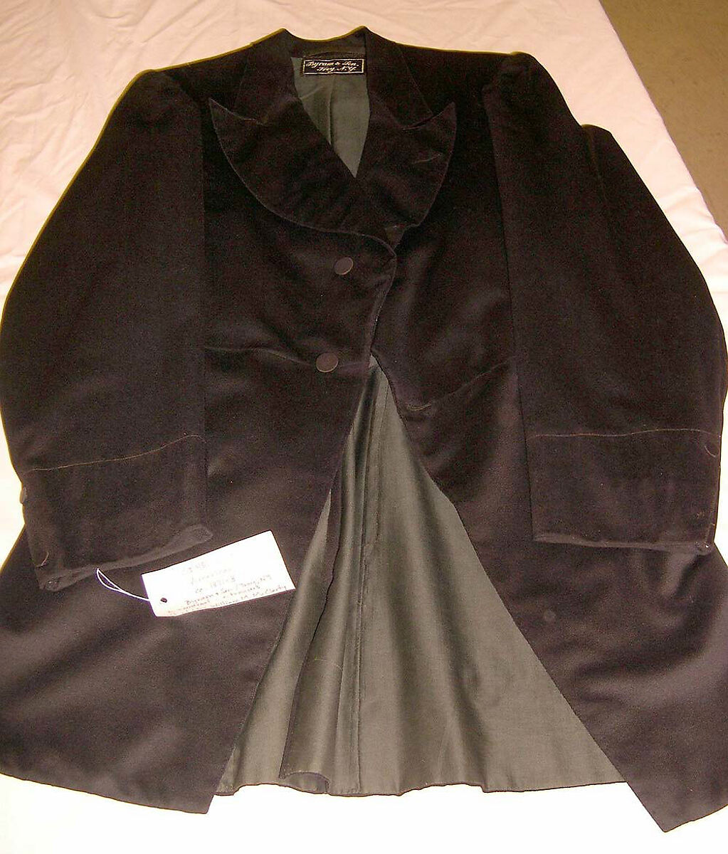 Wedding suit, (a) Byram &amp; Son (American), (a, c) wool
(b) silk, cotton, American