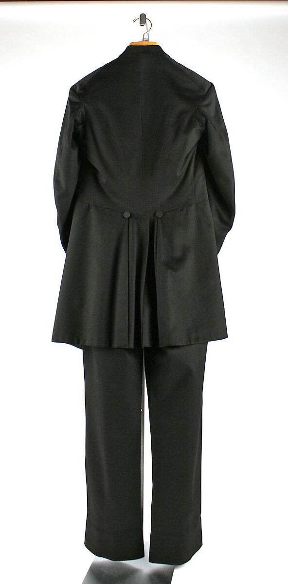 Wedding suit, (a) Byram &amp; Son (American), (a, c) wool
(b) silk, cotton, American