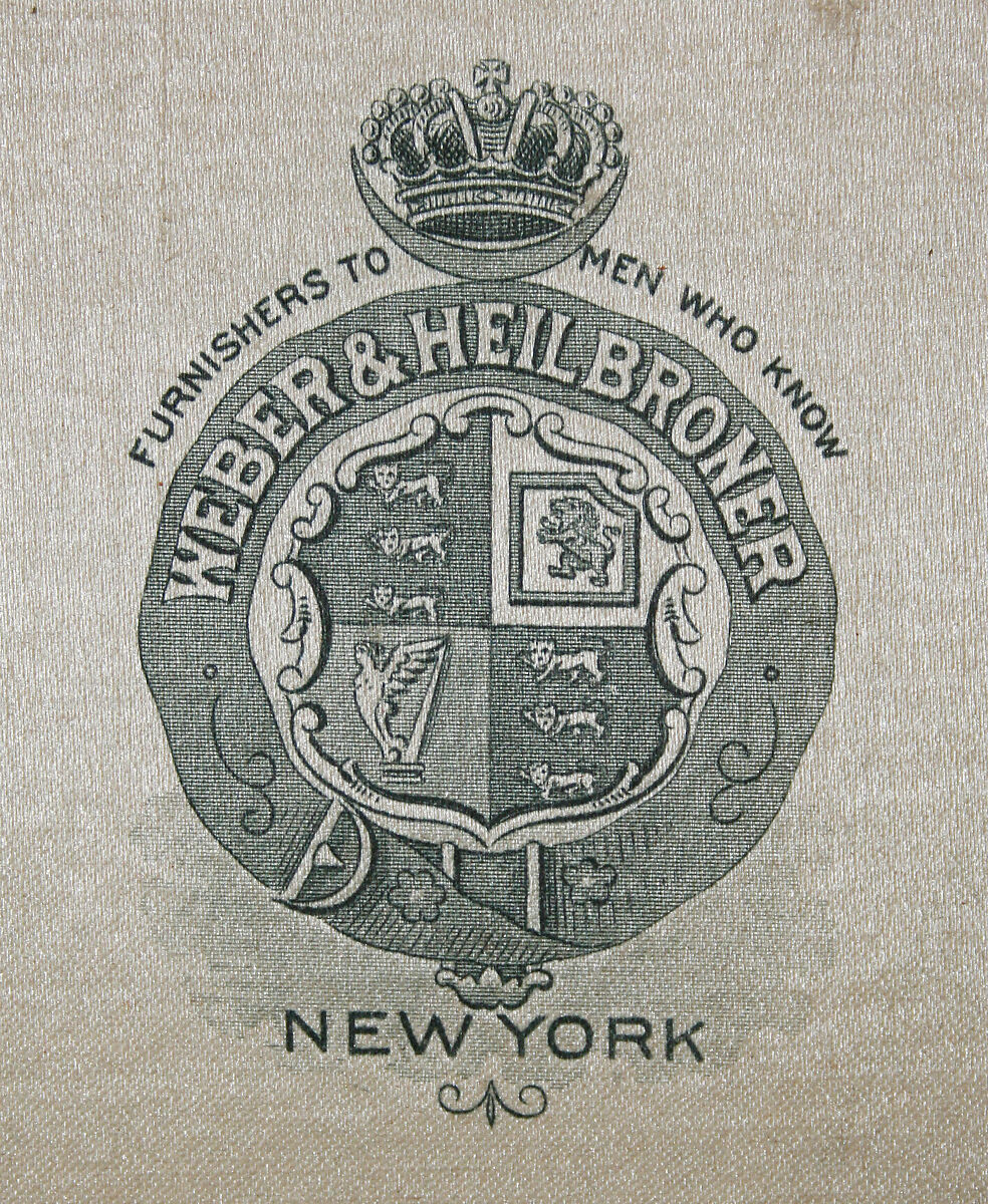 Suit, (a, b) wool; (c, d) silk; (e, f) leather, cotton, American