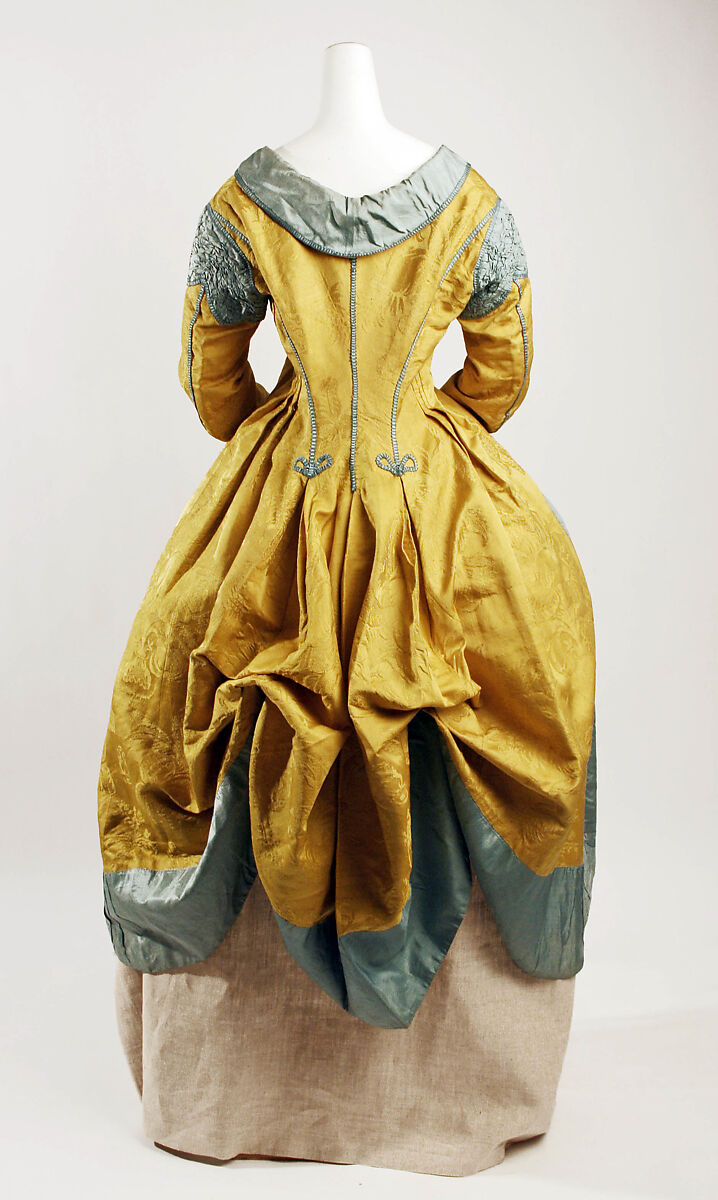 Robe à la Circassienne, silk, probably Italian