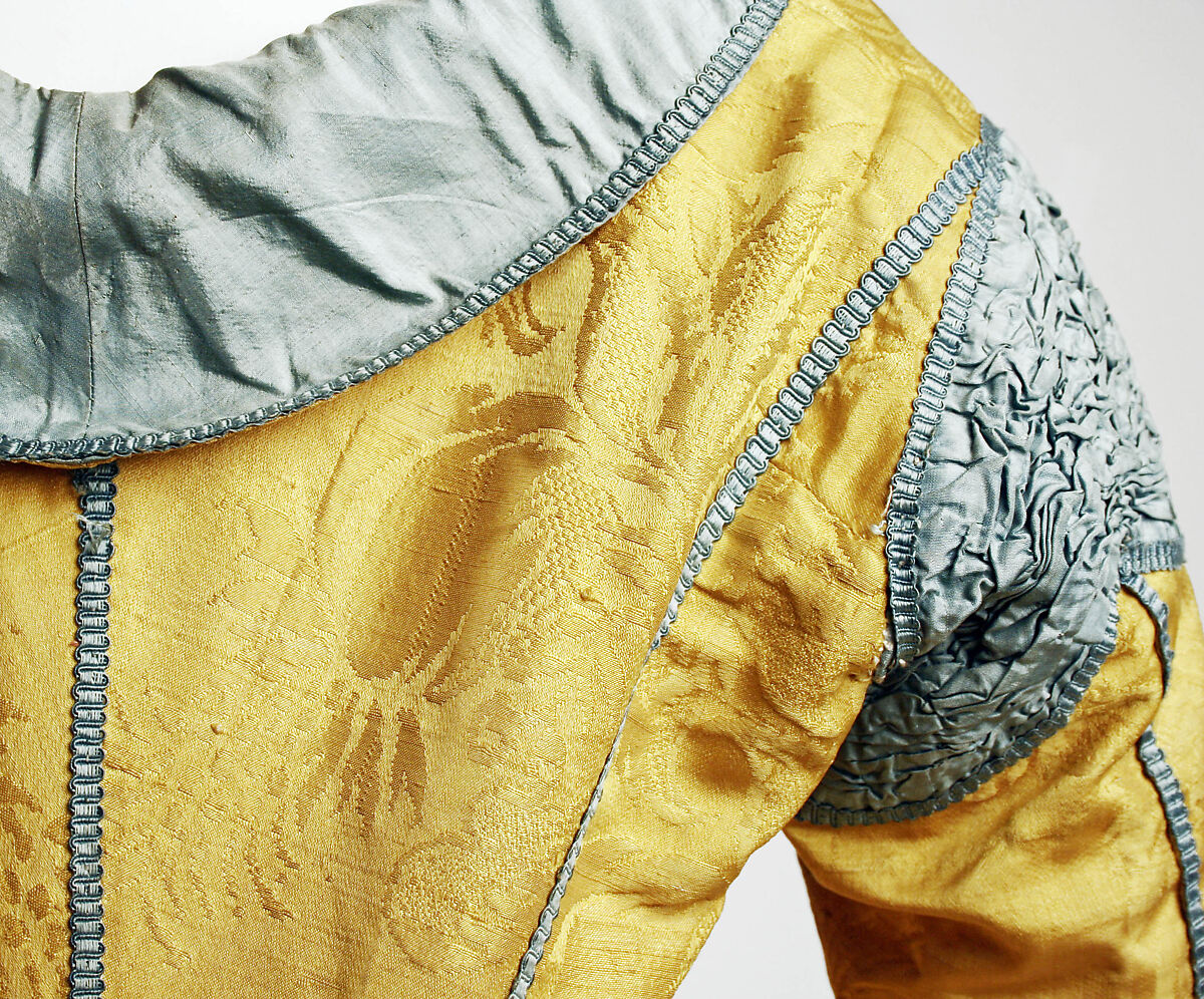 Robe à la Circassienne, silk, probably Italian