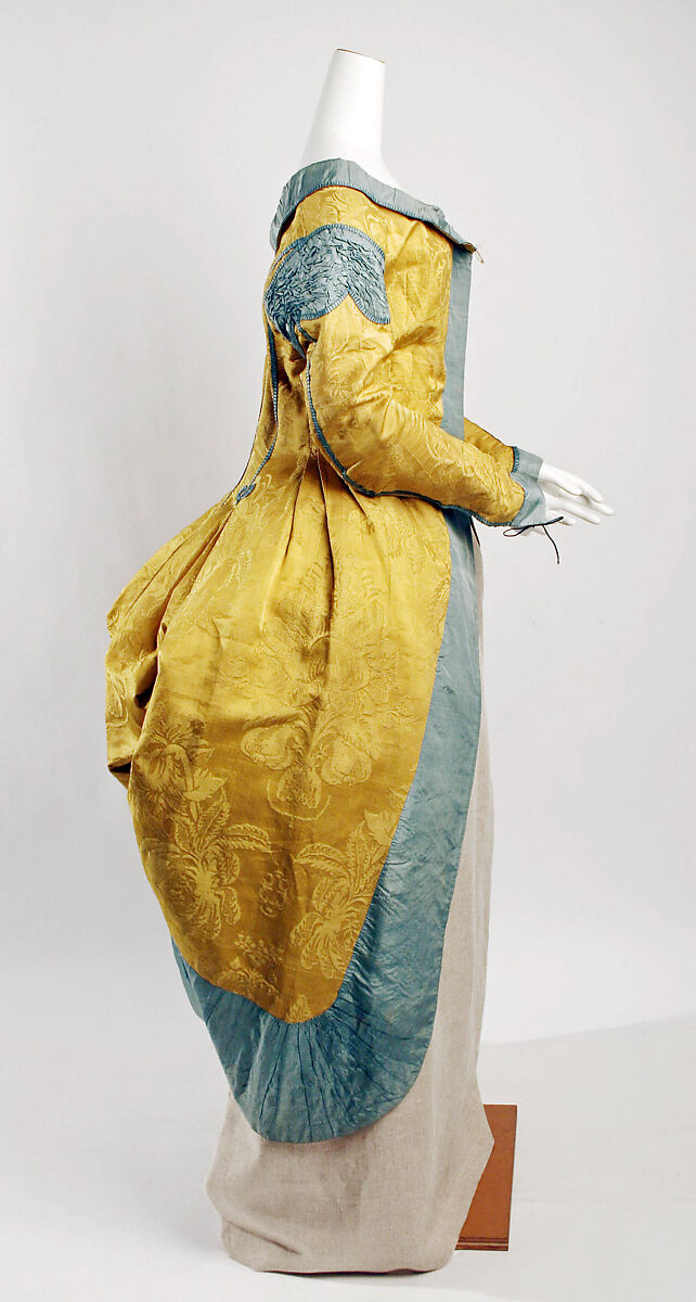 Robe à la Circassienne, silk, probably Italian