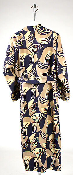 Robe, Charvet et Fils (French), flax, synthetic fiber, French