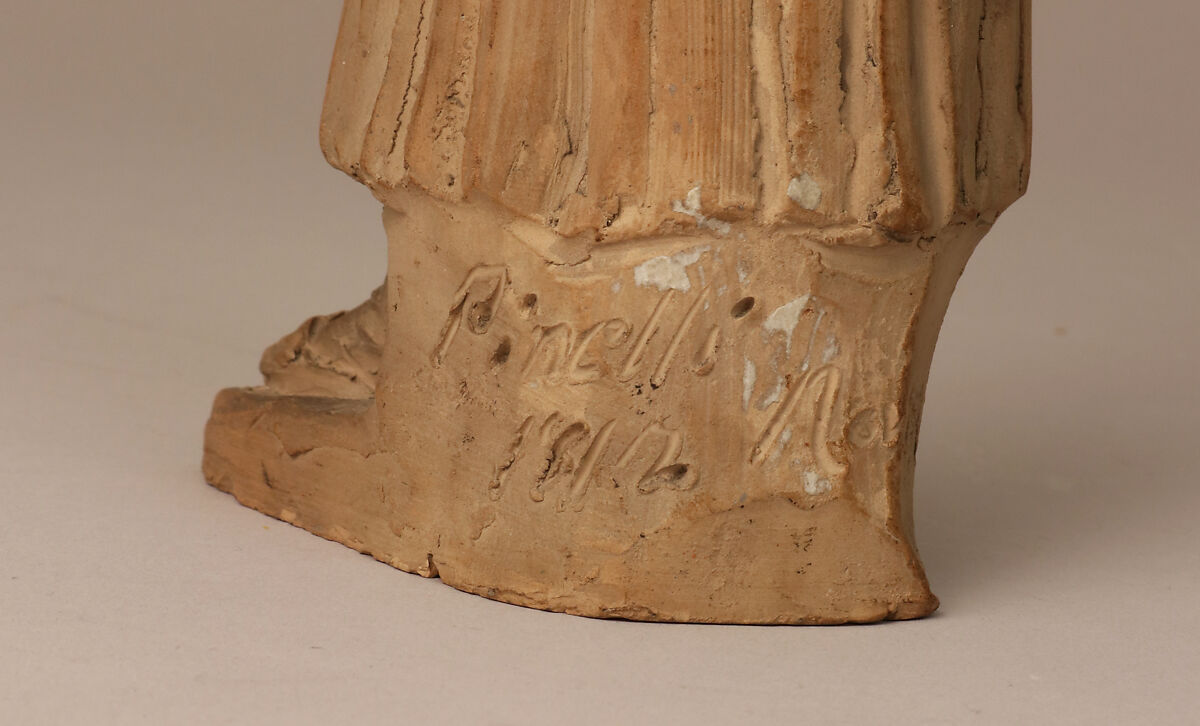 Mother and Child, Bartolomeo Pinelli (Italian, Rome 1781–1835 Rome), Terracotta, Italian, Rome