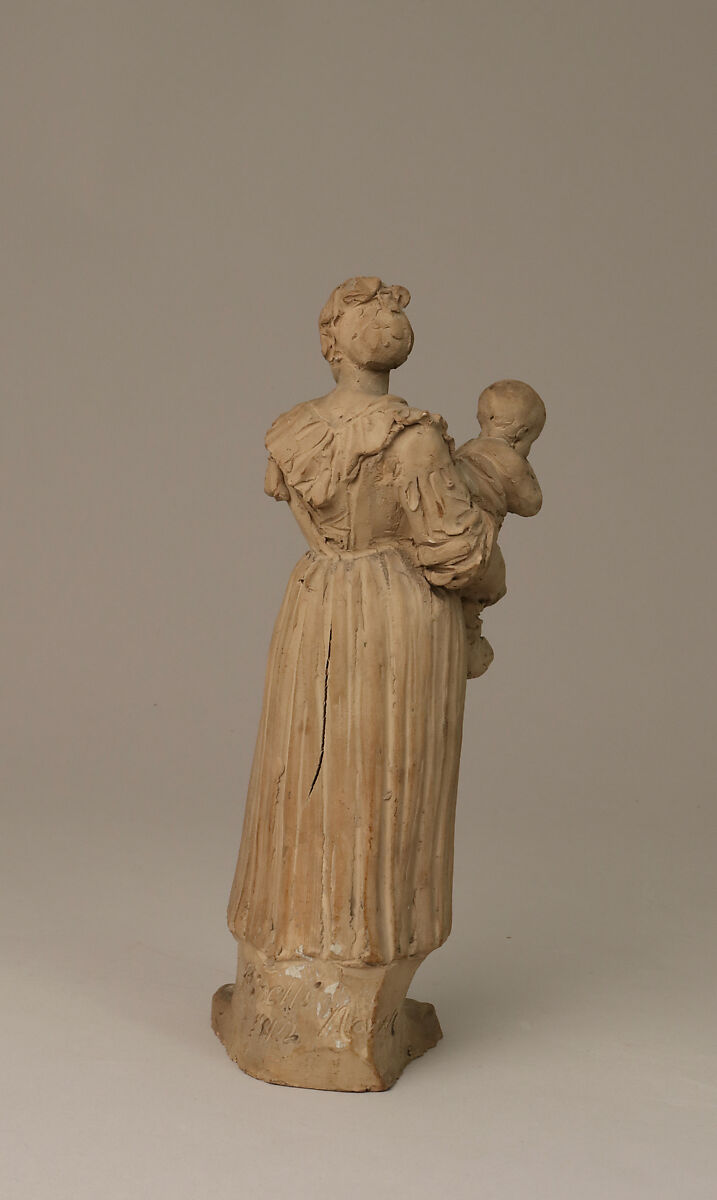 Mother and Child, Bartolomeo Pinelli (Italian, Rome 1781–1835 Rome), Terracotta, Italian, Rome