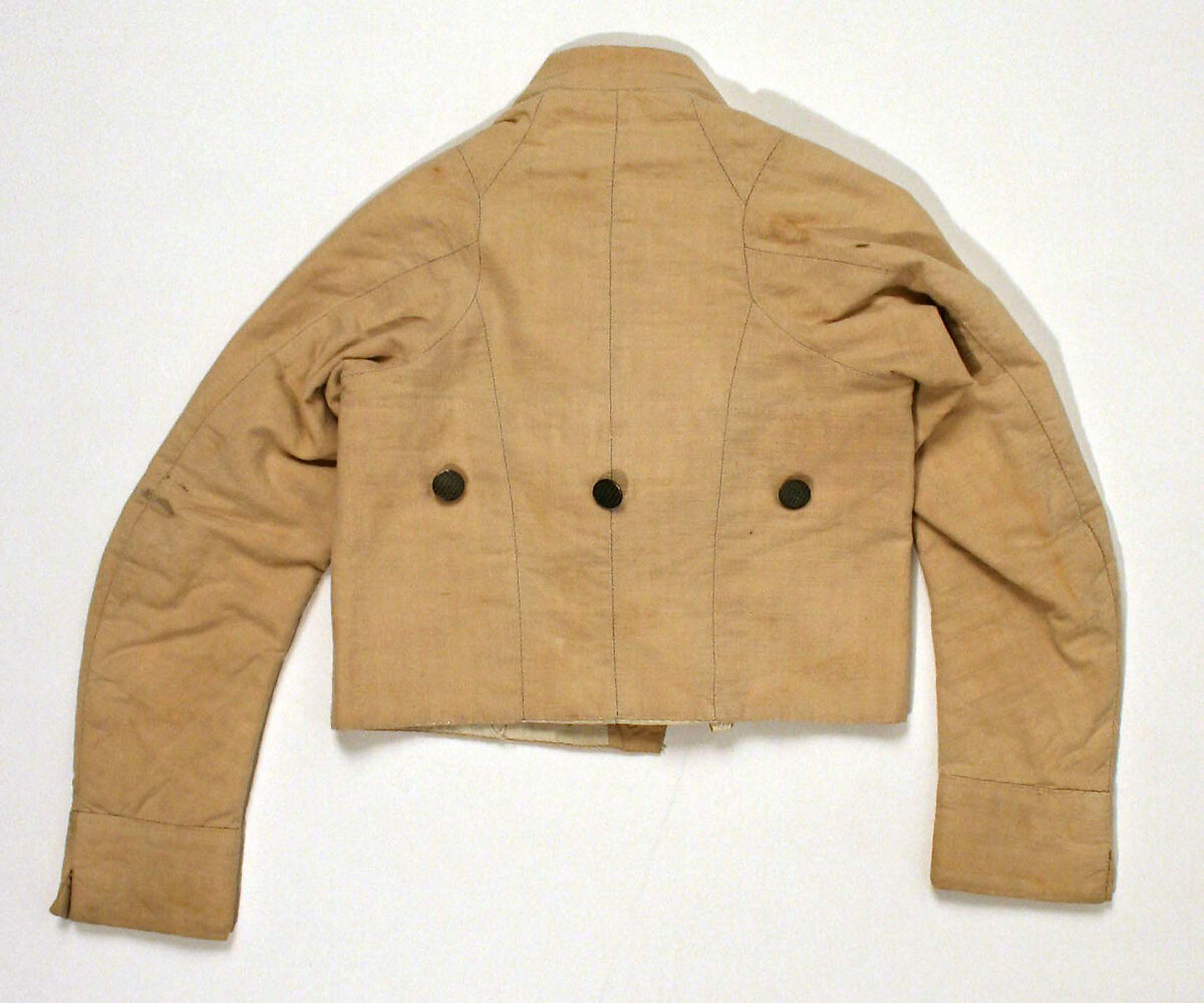 Skeleton suit, cotton, metal, British