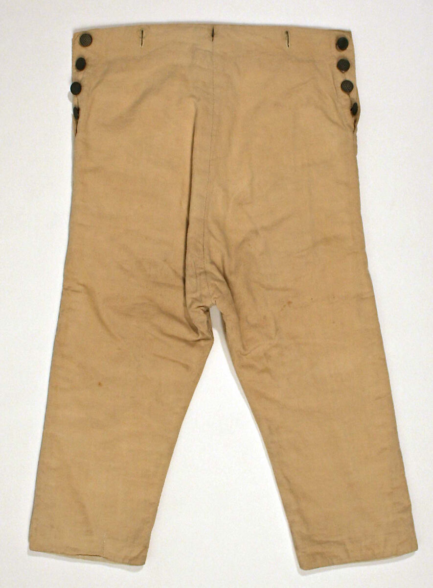 Skeleton suit, cotton, metal, British