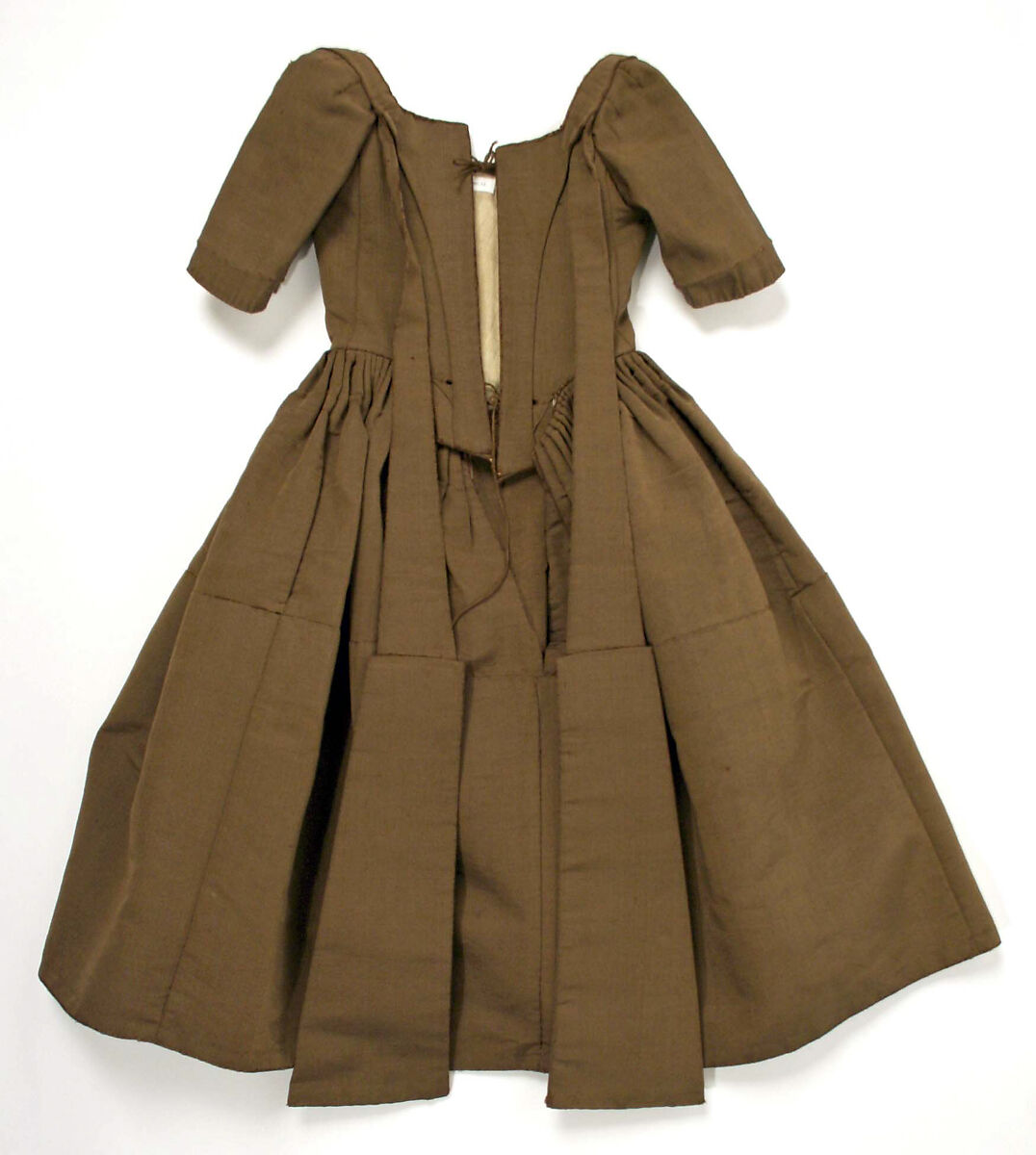 Dress, wool, silk, British