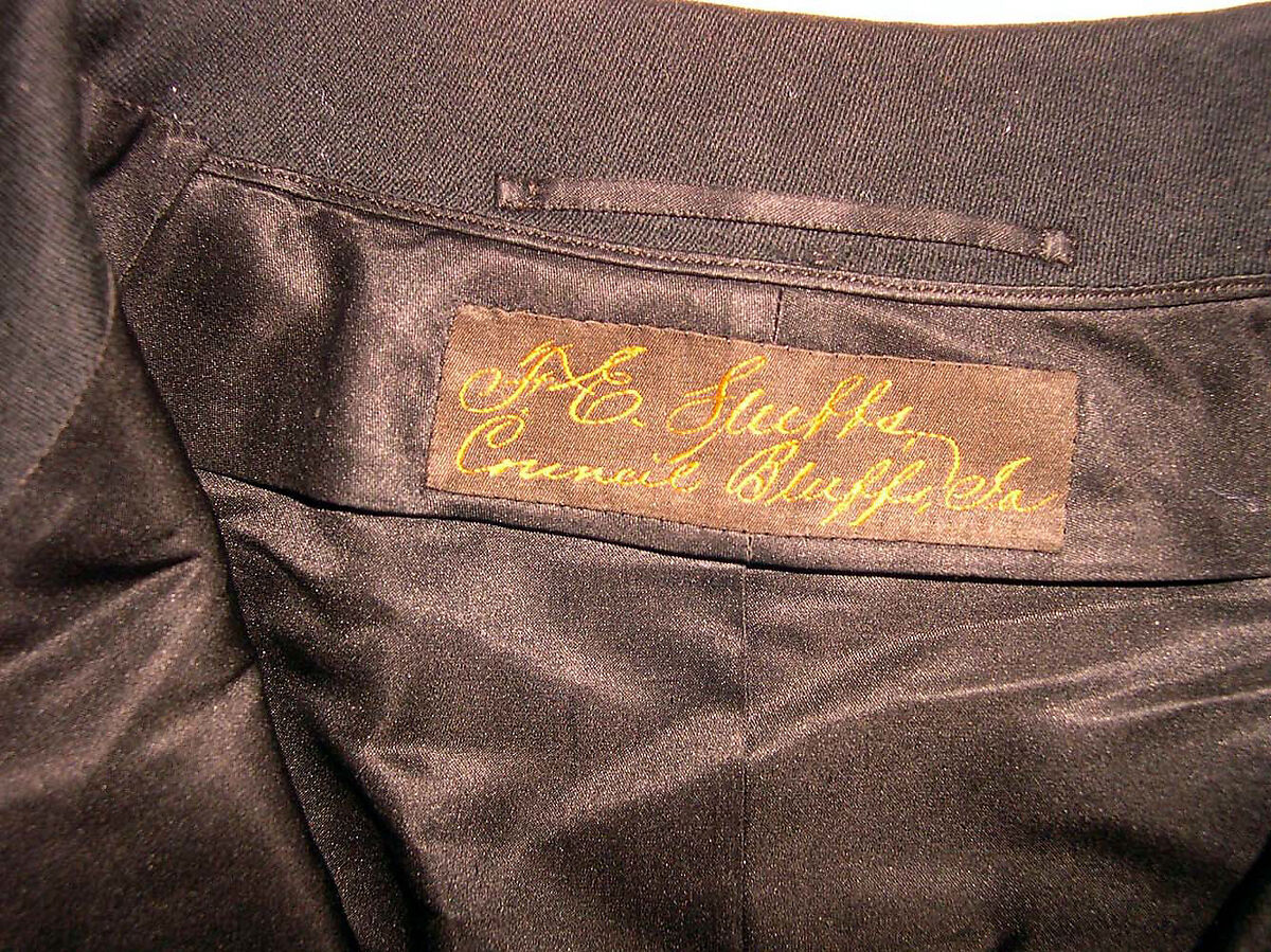 Wedding suit, (a, b) wool, silk
(c) wool, American