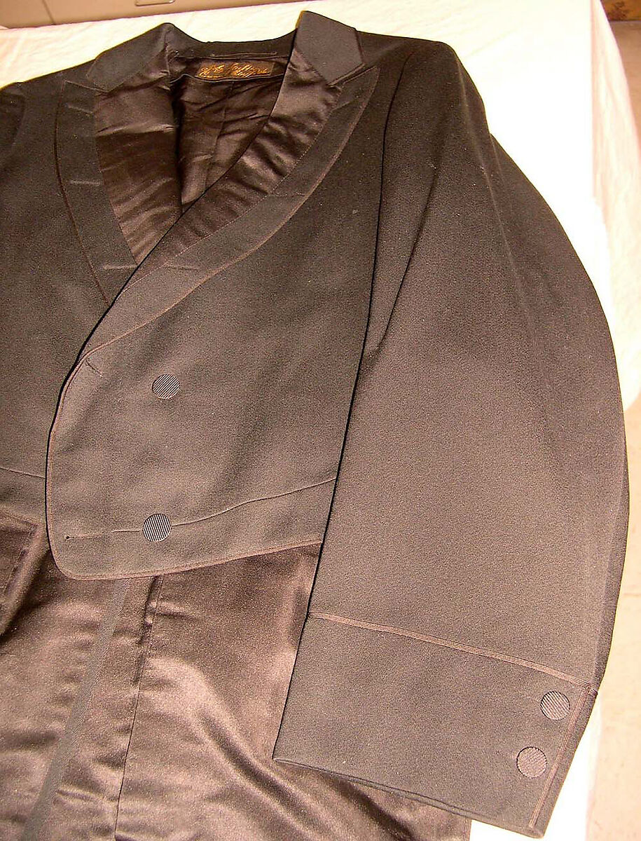 Wedding suit, (a, b) wool, silk
(c) wool, American